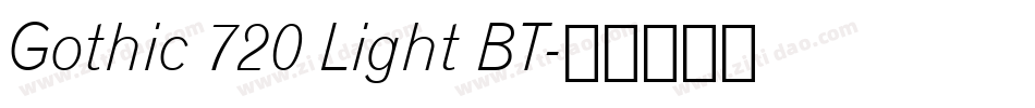 Gothic 720 Light BT字体转换